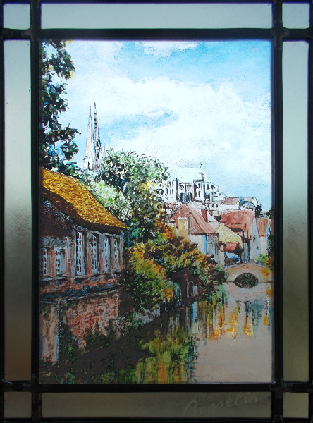 Chartres,reflets,galerie du vitrail, Bosselin peintre verrier, Fécamp